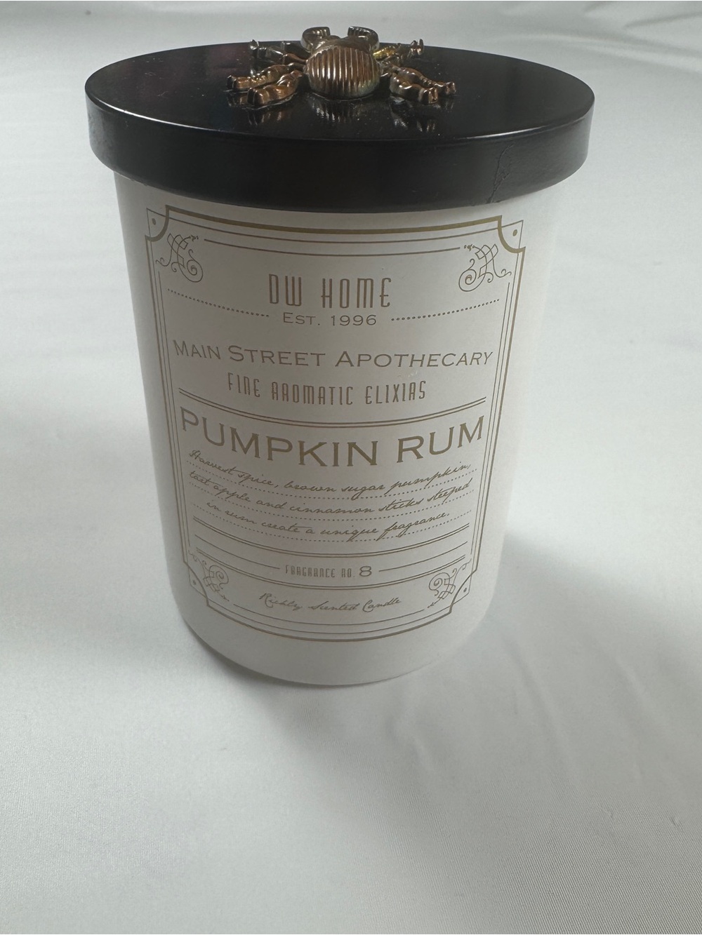 ✨ NWT DW Home Main Street Apothecary Pumpkin Rum Scarab Candle 🪲 🍂 ✨